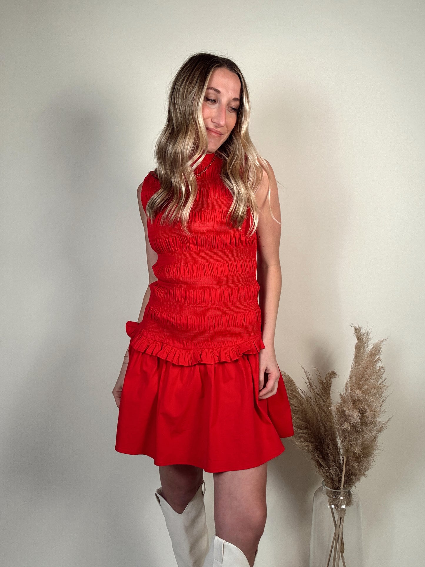 Sabrina Smocked Mini Dress