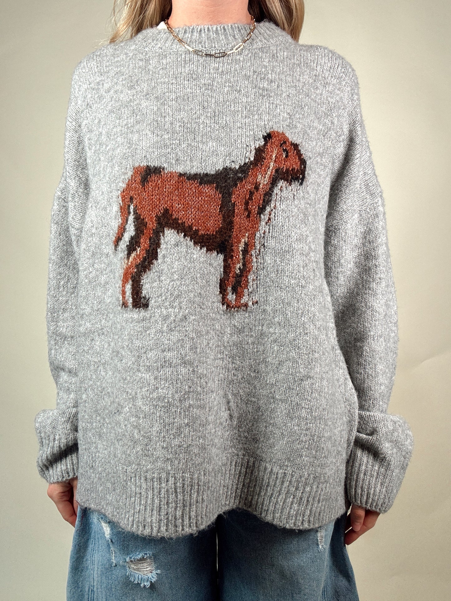 Hank Hound Sweater - Heather Grey PREORDER EARLY NOVEMBER