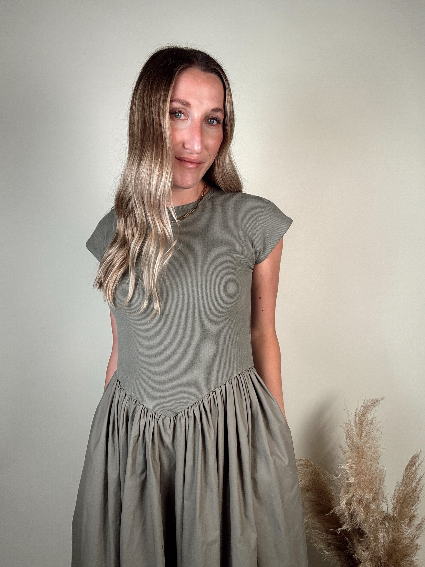 Raven Rib and Woven Dress