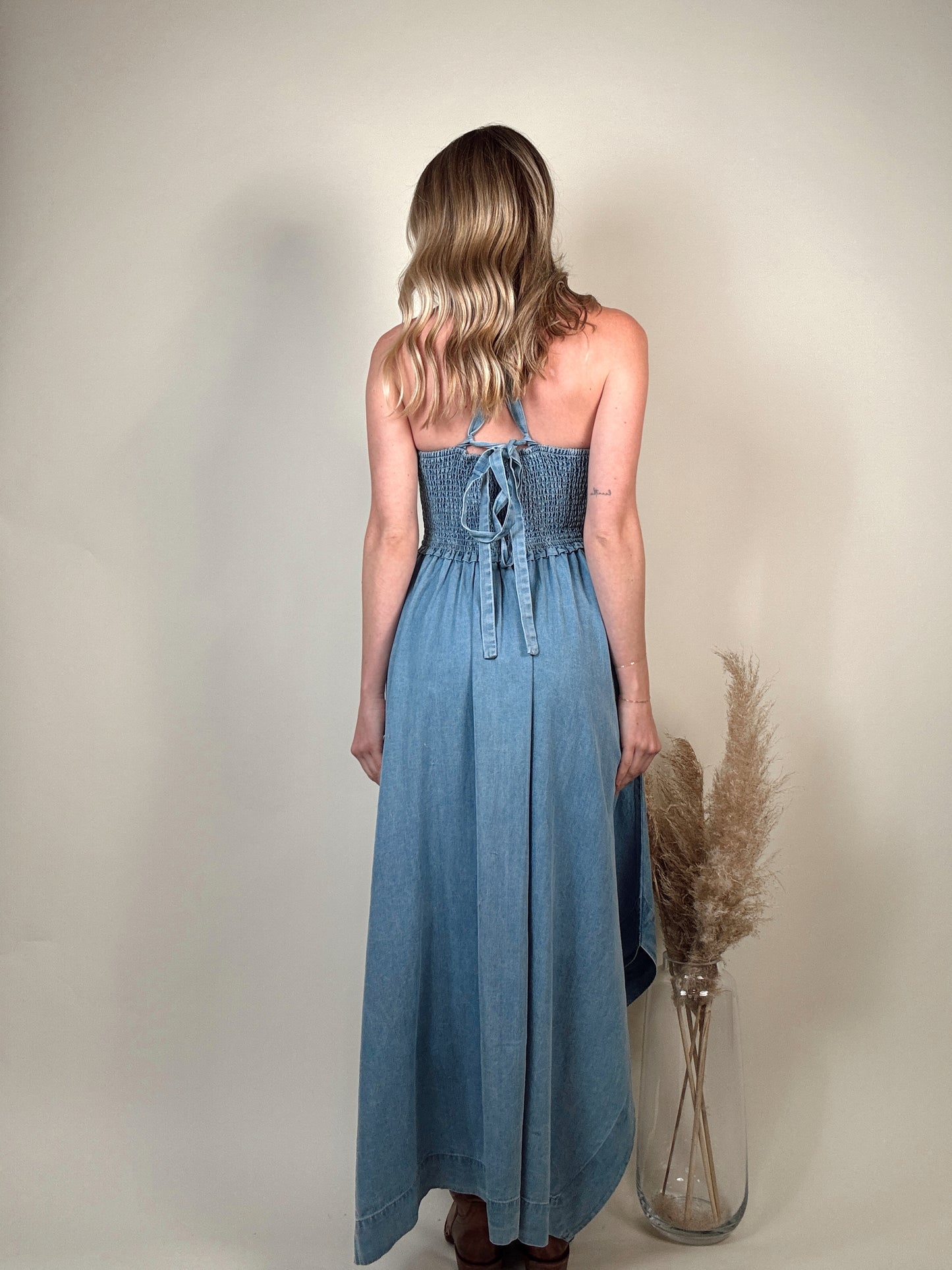 Demi Denim Smocked Dress