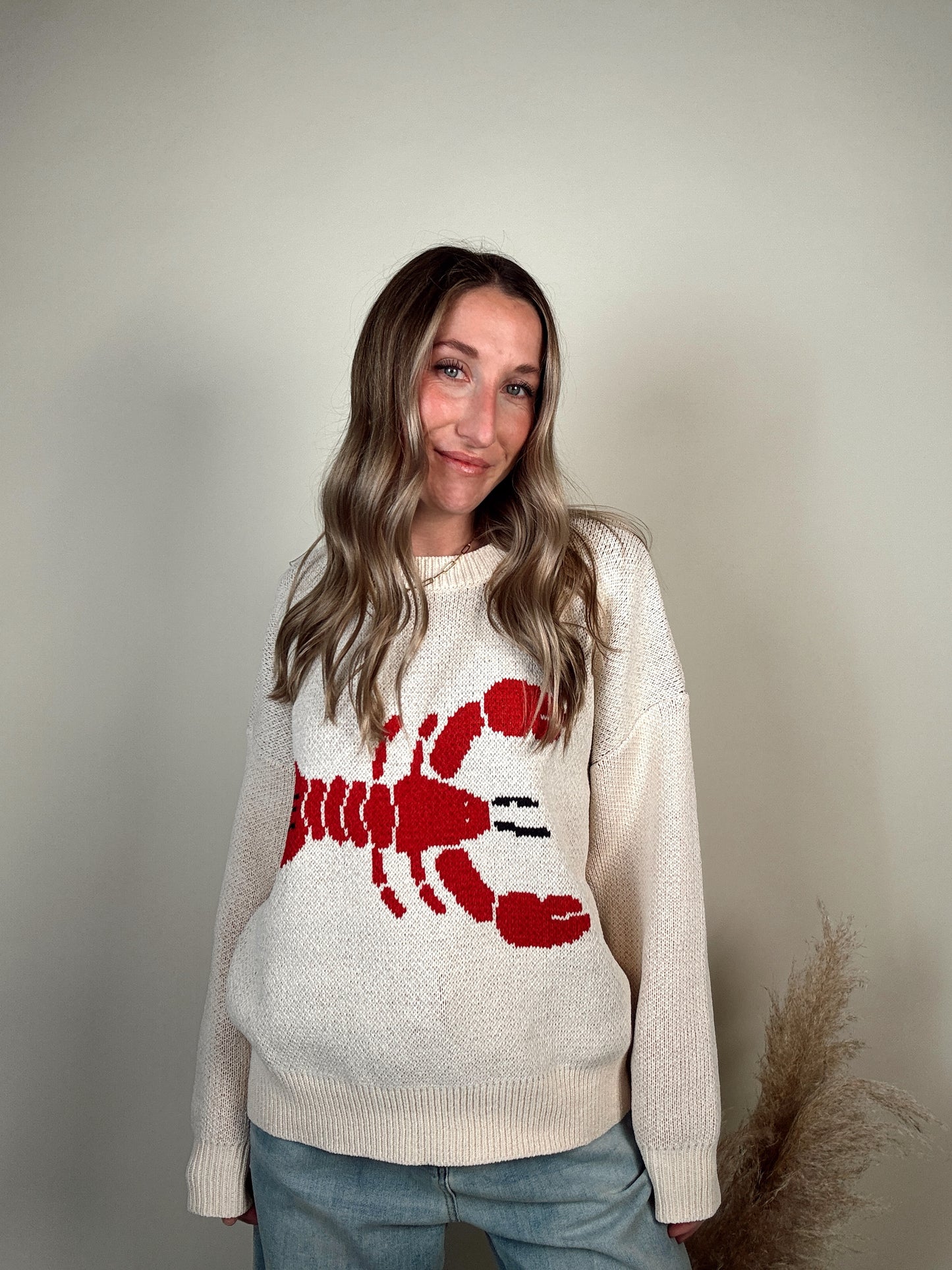 Lobster Sweater - Cream PREORDER EARLY JUNE