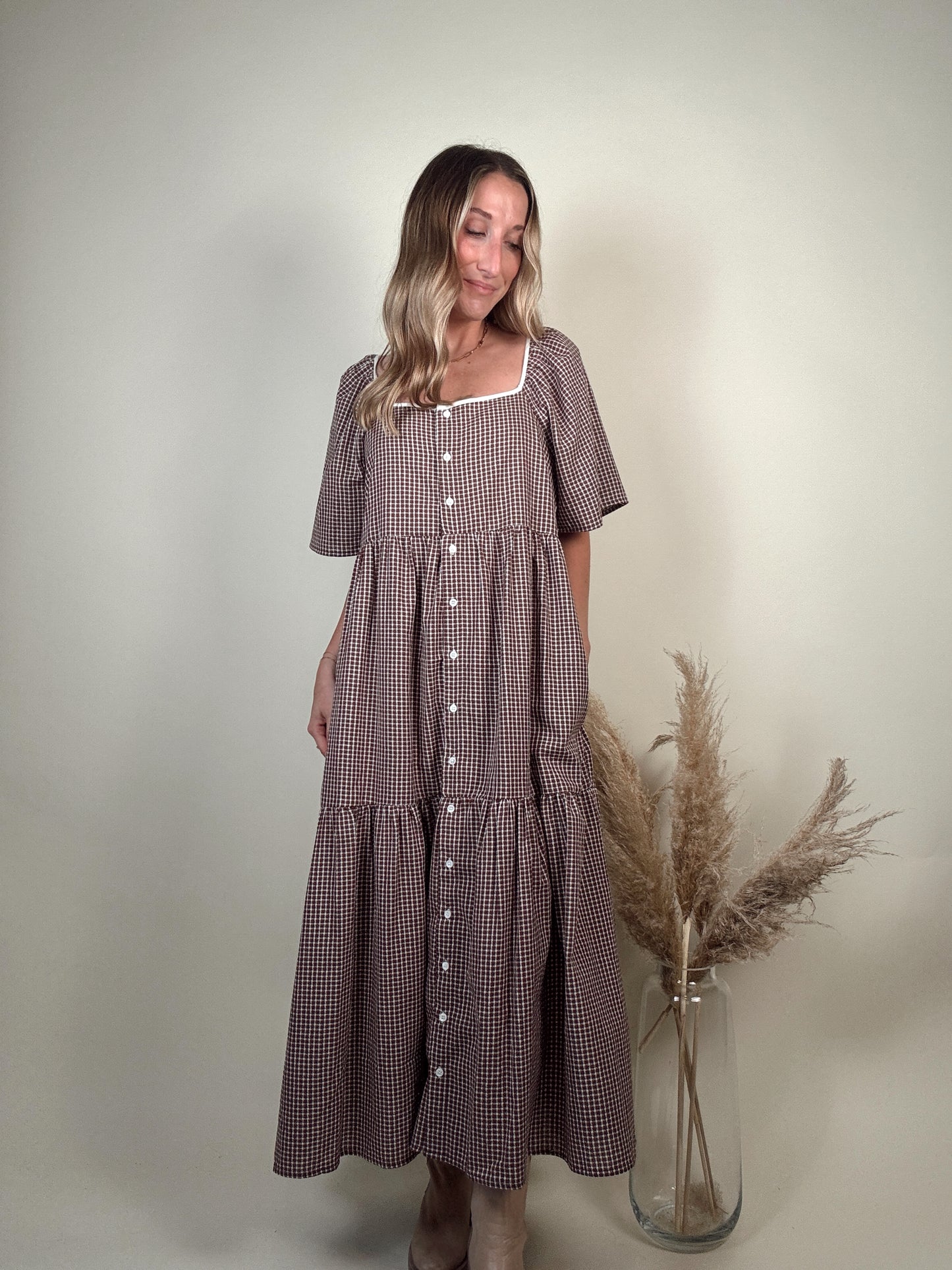 Palmer Plaid Button Up Dress