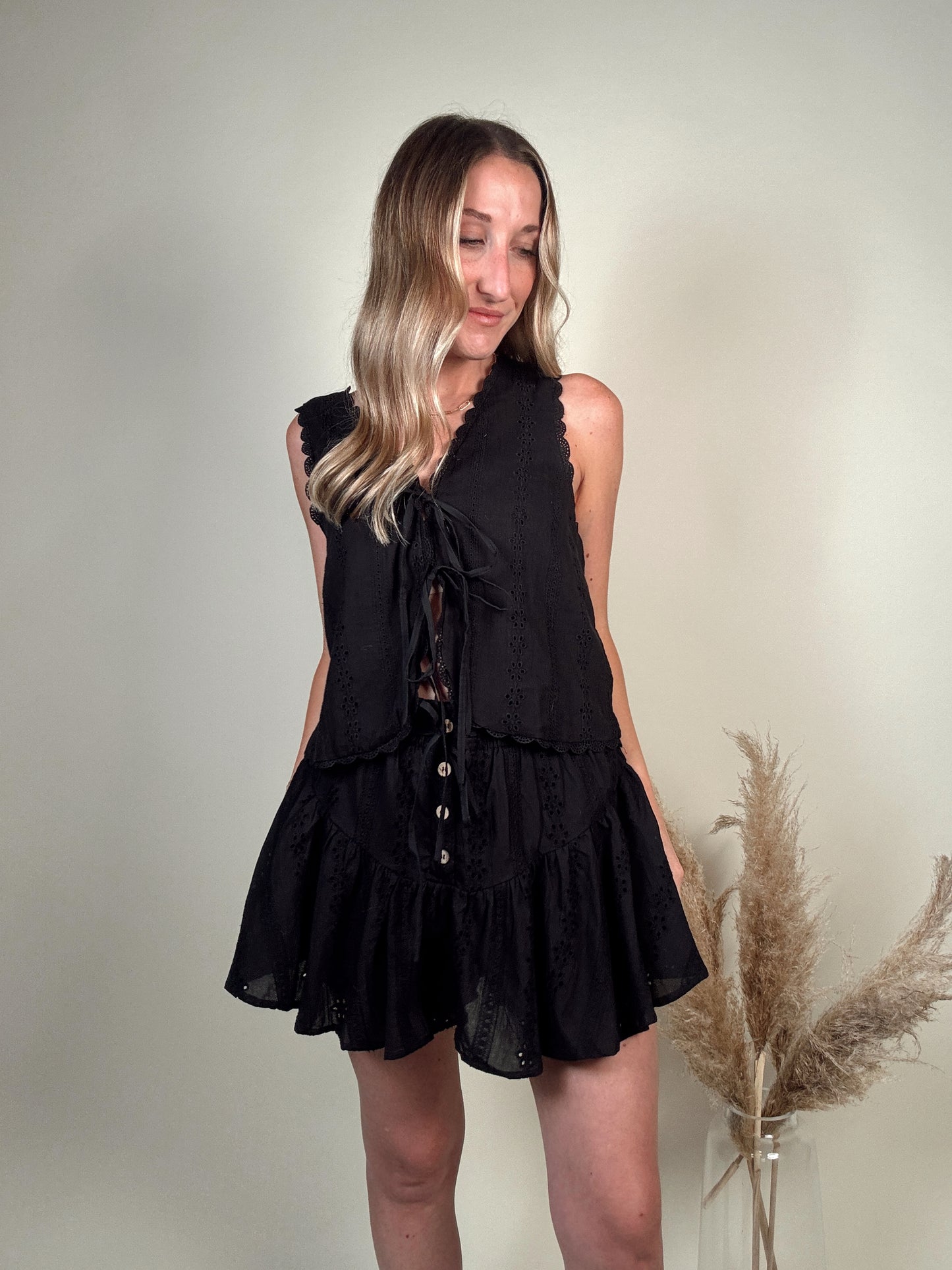 Ellie Eyelet Top and Skort Set
