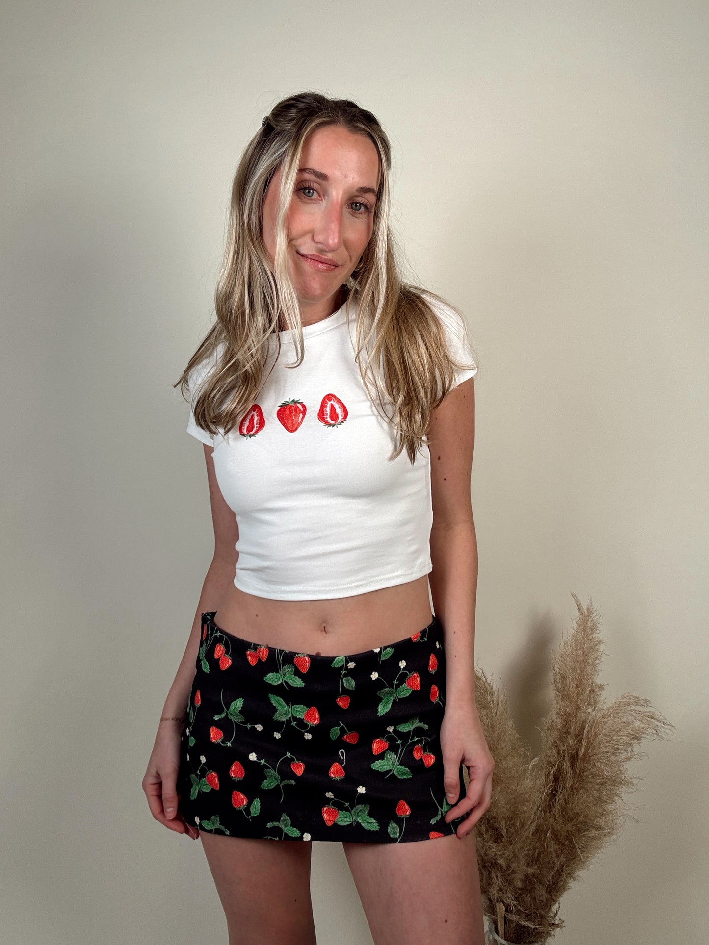 Strawberry Picnic Mini Skort