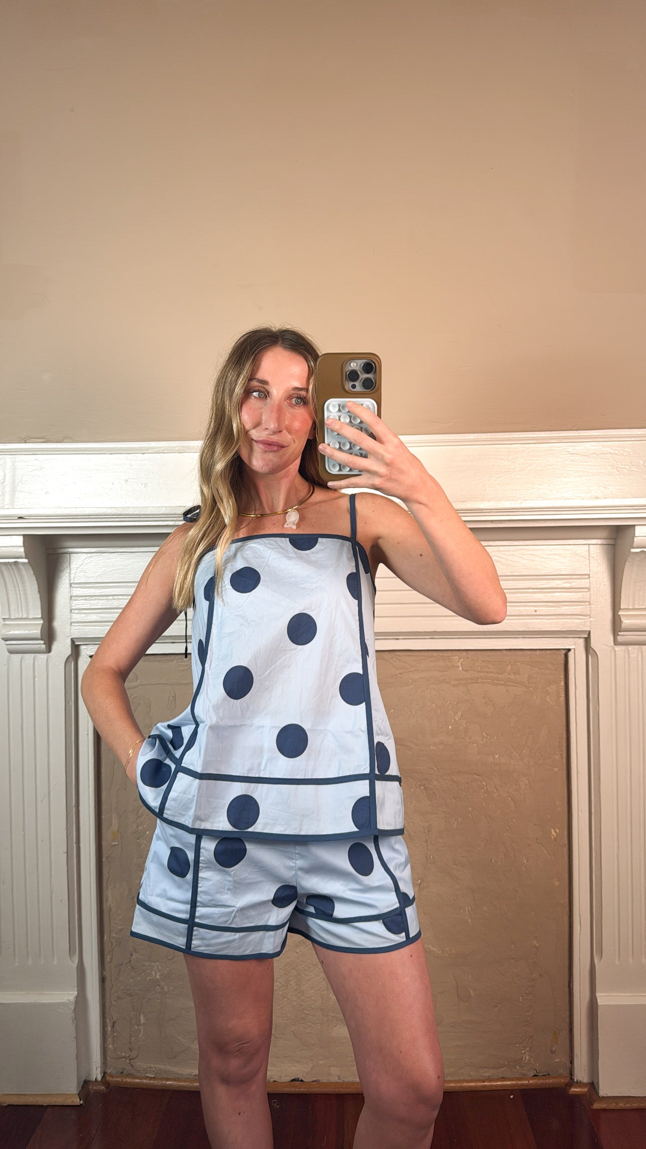 Bluebell Polka Dot Top and Shorts Set