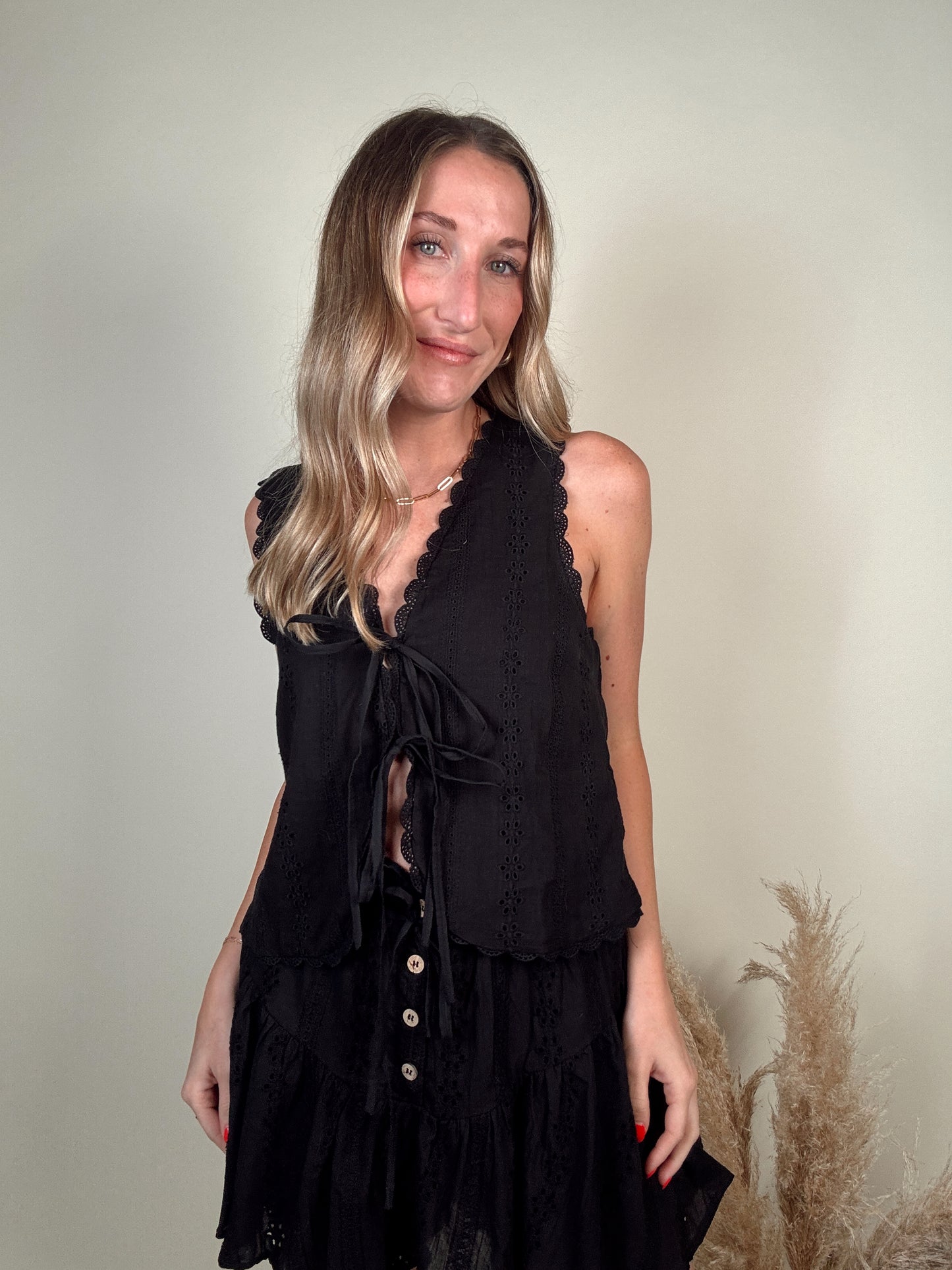 Ellie Eyelet Top and Skort Set