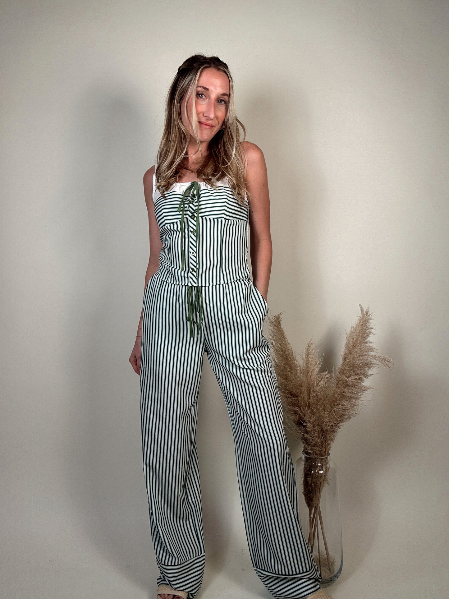 Ivy Striped Bustier Top
