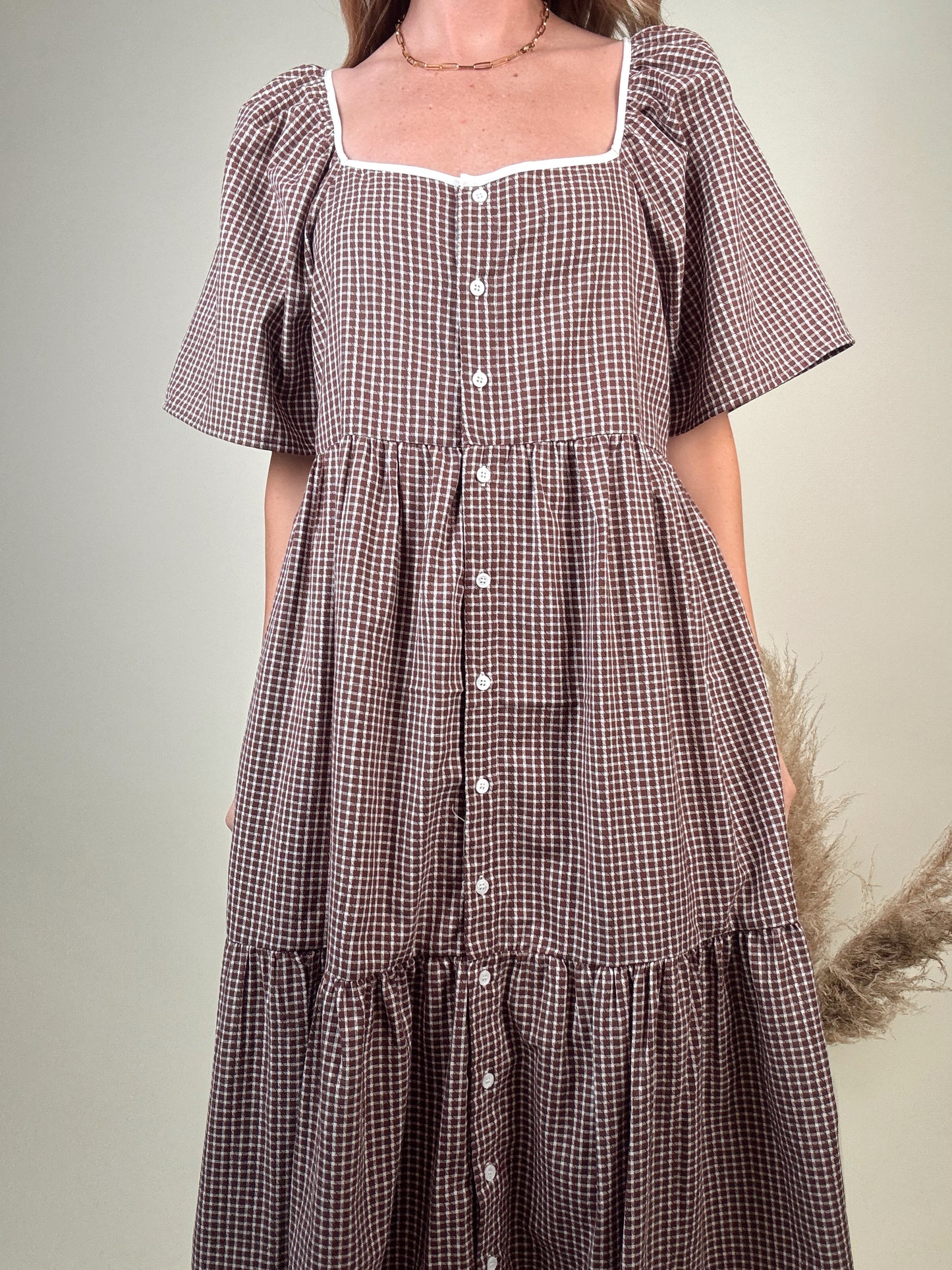 Palmer Plaid Button Up Dress