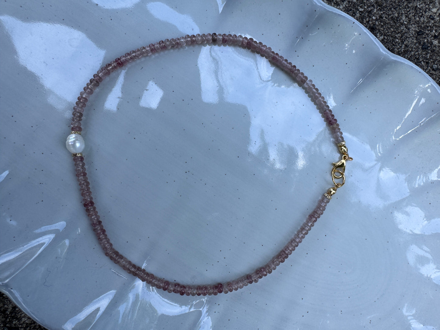 dainty pearl necklace