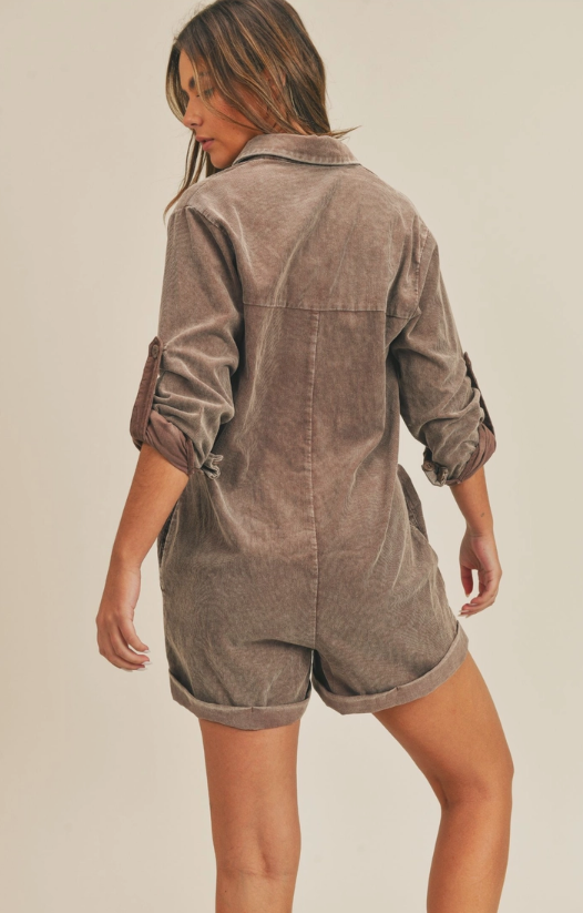 Get Like This Washed Corduroy Romper