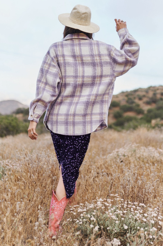 Lilly Lilac Plaid Shacket Plaid Design Button Down Shacket Collar 100% Polyester Color: Lilac This Lilly Lilac Plaid Shacket is a fashionable option for the cooler seasons. Combining the warmth of a jacket and the versatility of a shirt, it is an ideal addition to any wardrobe. Crafted from plaid fabric, this shacket provides a stylish and cozy look.