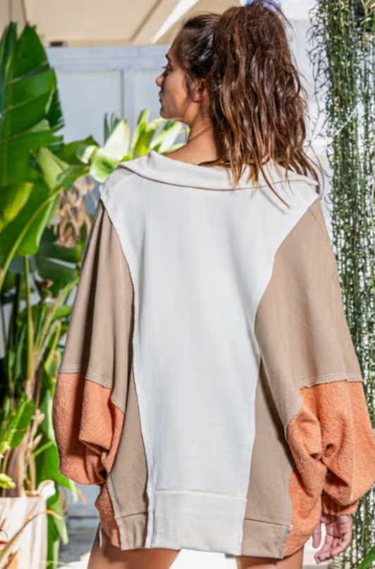Outbound Oversized Contrast Top
