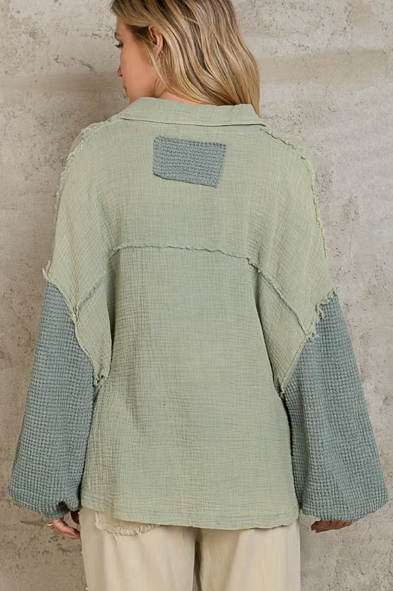 Highlands Thermal Button Up Top