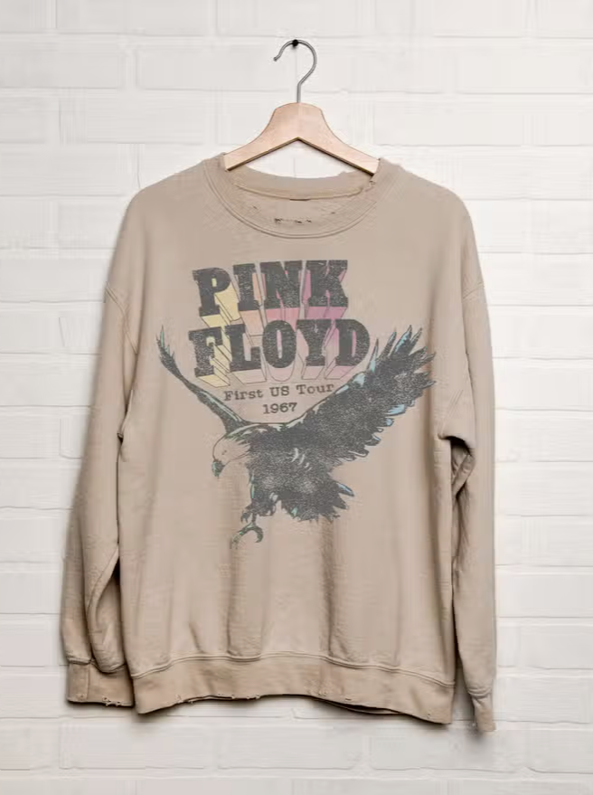 Pink Floyd Eagle Thrifted Graphic Sweatshirt Thrifted Distressed Sweatshirts Pink Floyd Eagle 50% Cotton, 50% Polyester