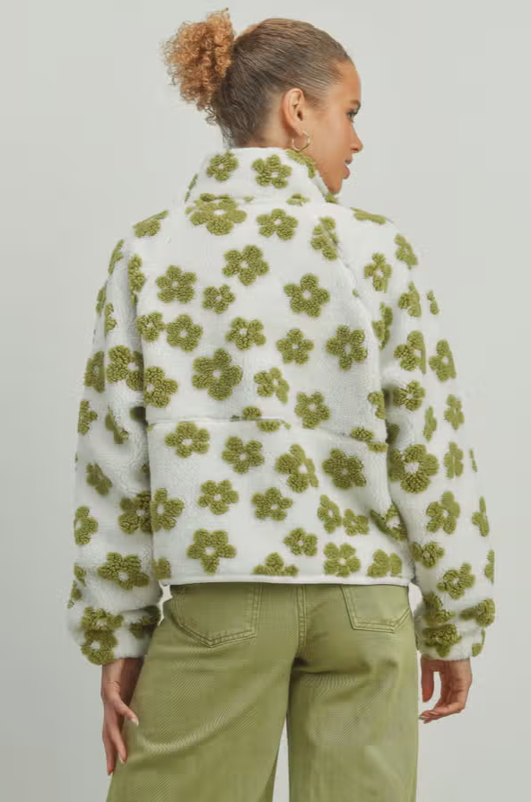Daisy Flower Fleece Jacket