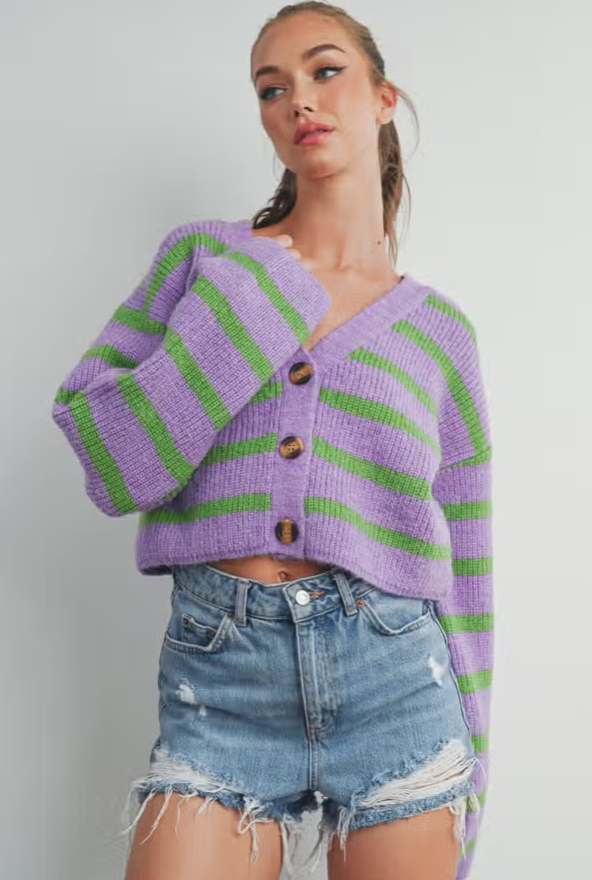 Freddy Fall Stripe Cardigan