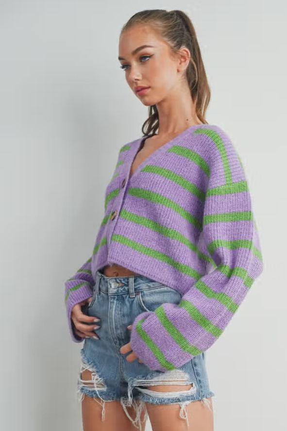 Freddy Fall Stripe Cardigan