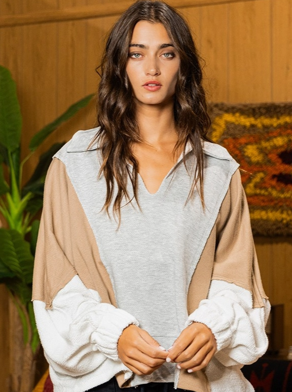 Outbound Oversized Contrast Top