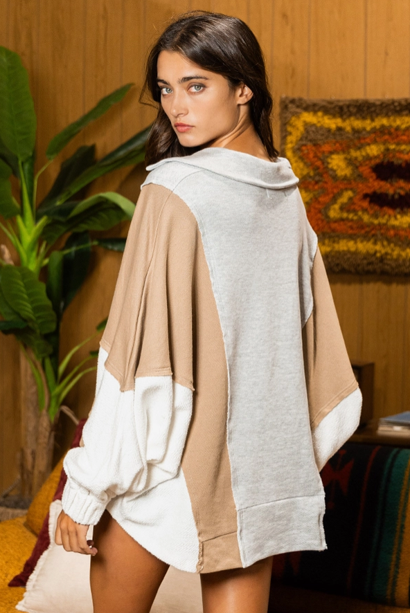 Outbound Oversized Contrast Top