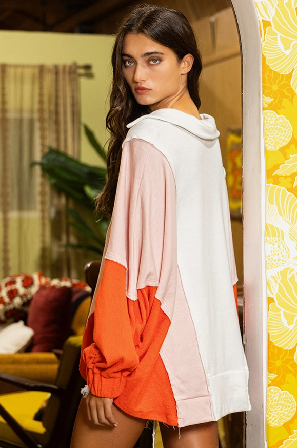 Outbound Oversized Contrast Top