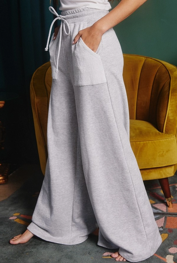 Wondering Wide Leg French Terry Pants