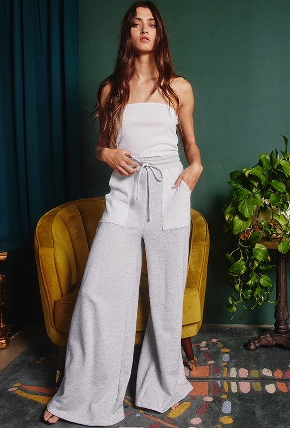 Wondering Wide Leg French Terry Pants