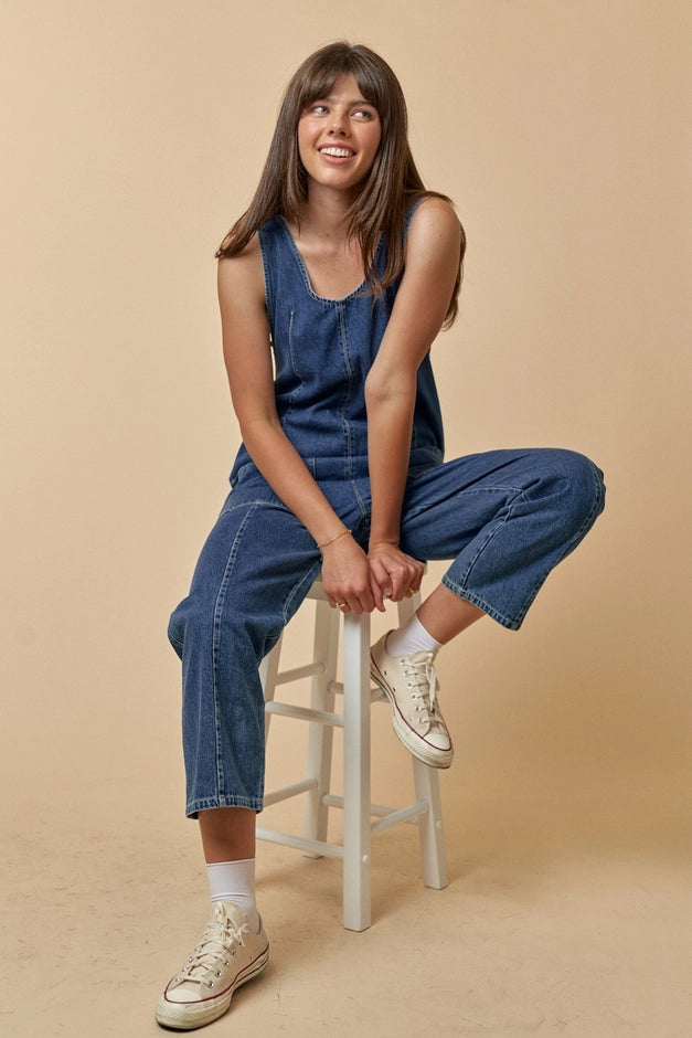 Denim Days Sleeveless Jumpsuit