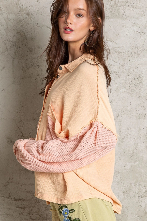 Highlands Thermal Button Up Top