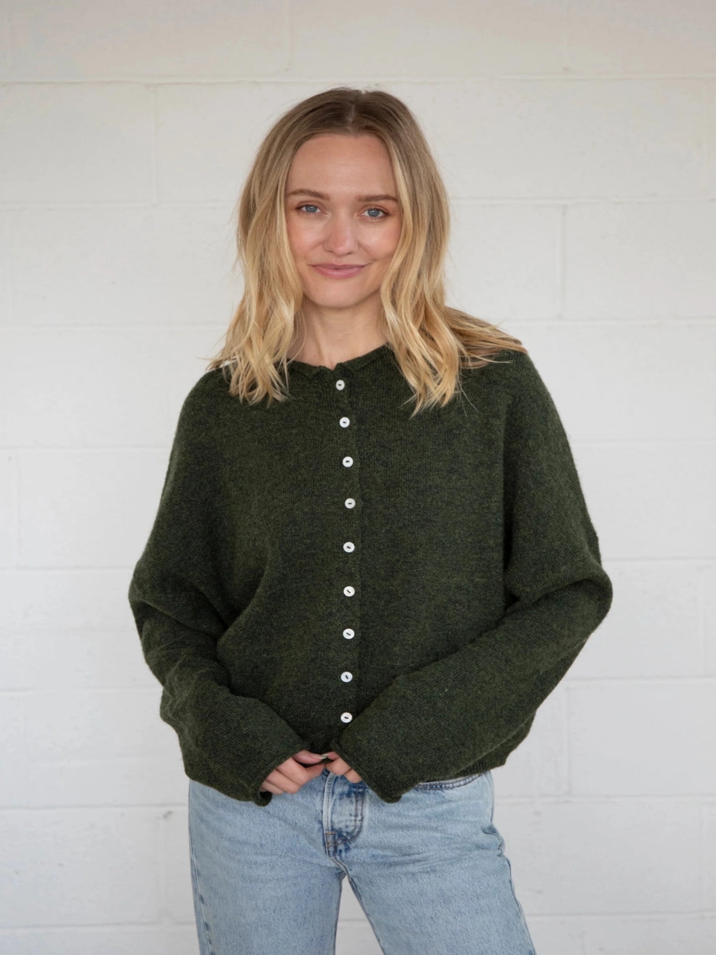 Nola Cardigan - Hunter Green