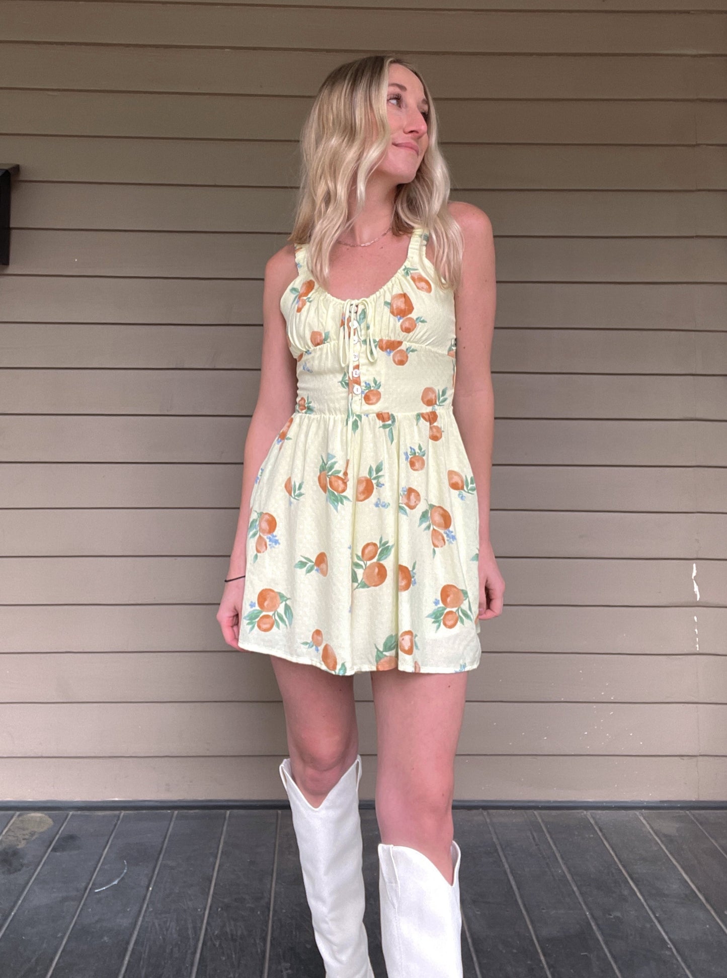 Mimosa Moment Romper - Lemon Wide leg romper with fitted bust detail Collared neck line Pockets 100% Rayon Color: Lemon This bright and vibrant Mimosa Moment Romper is perfect for summer days. Crafted from breathable light fabric, it is sure to keep you cool and comfortable all day long. The bold yellow hue adds a cheerful note to any wardrobe.