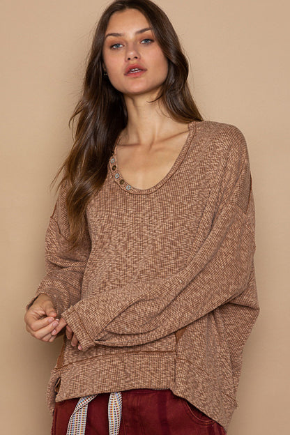 Willow Ribbed Oversized Long Sleeve Top