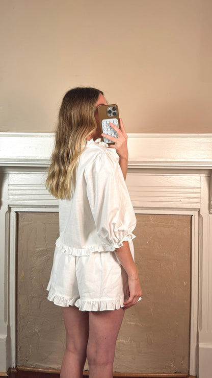 Laurie Linen Top and Shorts Set