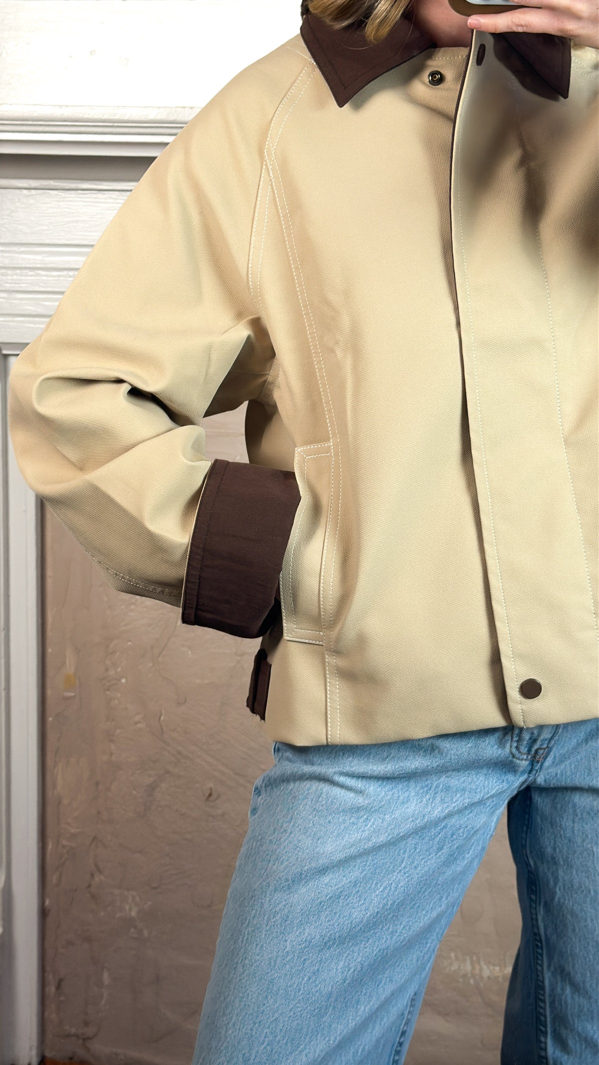 Contrast Trim Bomber Jacket