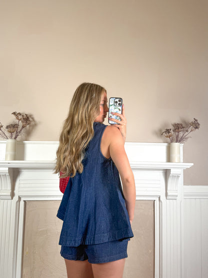 Dark Wash Denim Set