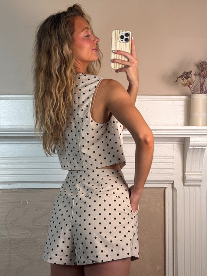 Penny Polka Dot Top and Shorts Set