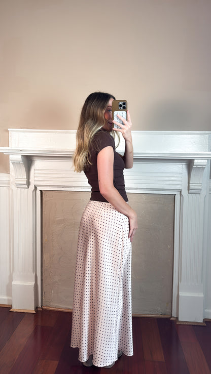 Gage Micro Dot Maxi Skirt