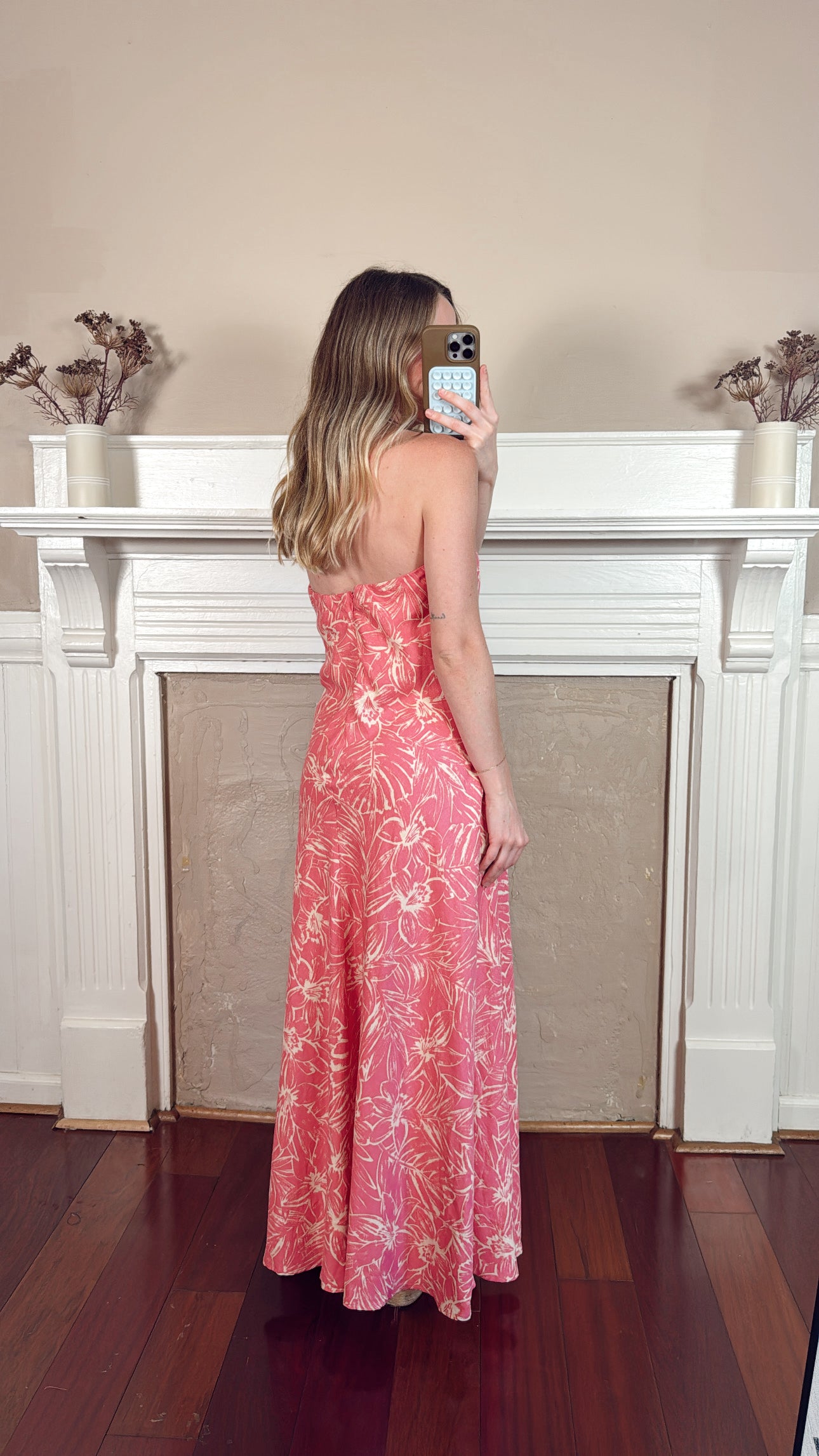 Marie Strapless Floral Maxi Dress