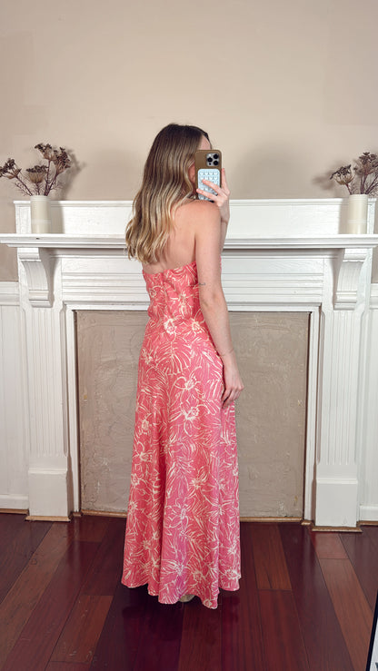 Marie Strapless Floral Maxi Dress