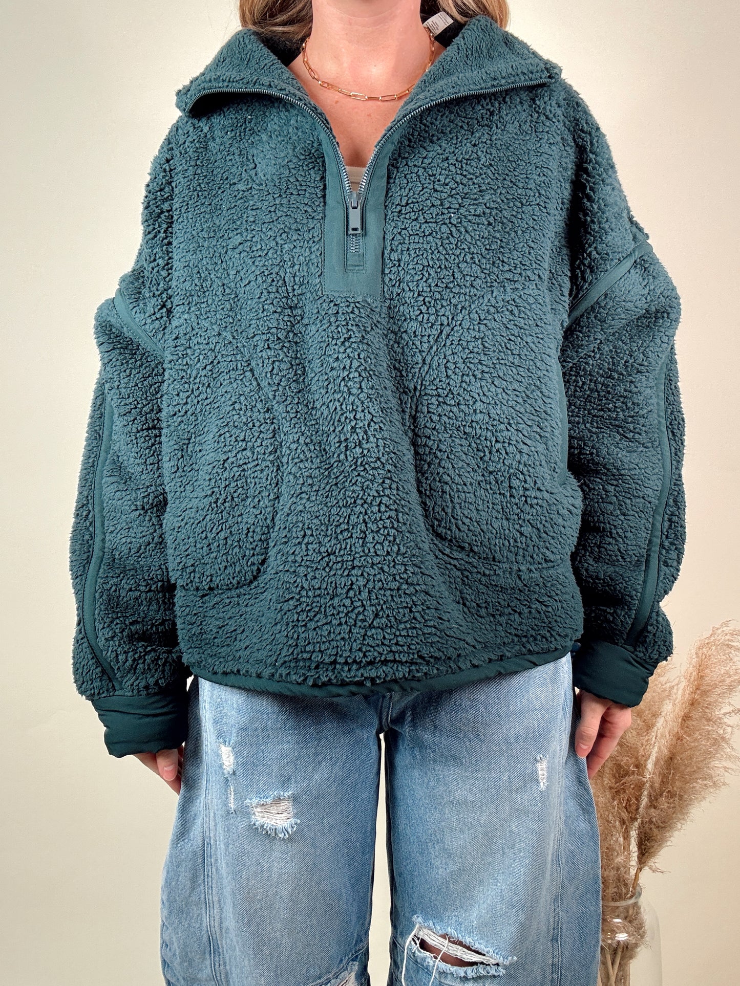 Teal Sherpa Jacket