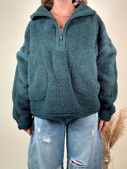 Teal Sherpa Jacket