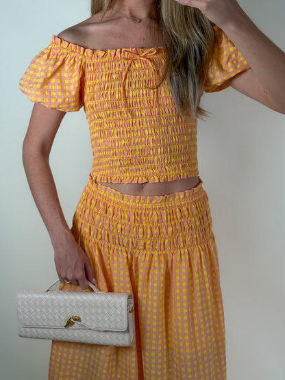 Pink Lemonade Top and Skirt Set