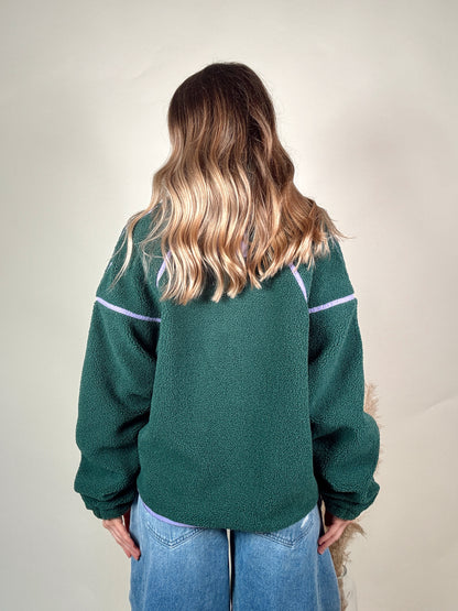 Contrast Sherpa Jacket - Teal