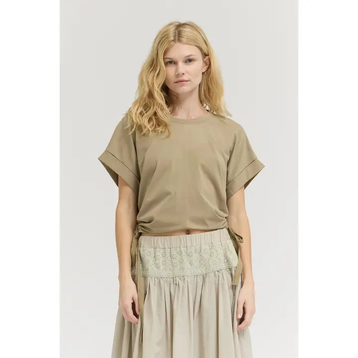 Side Scrunch Tee - Green