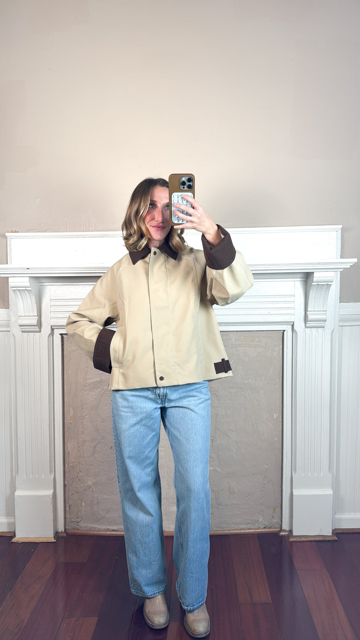 Contrast Trim Bomber Jacket