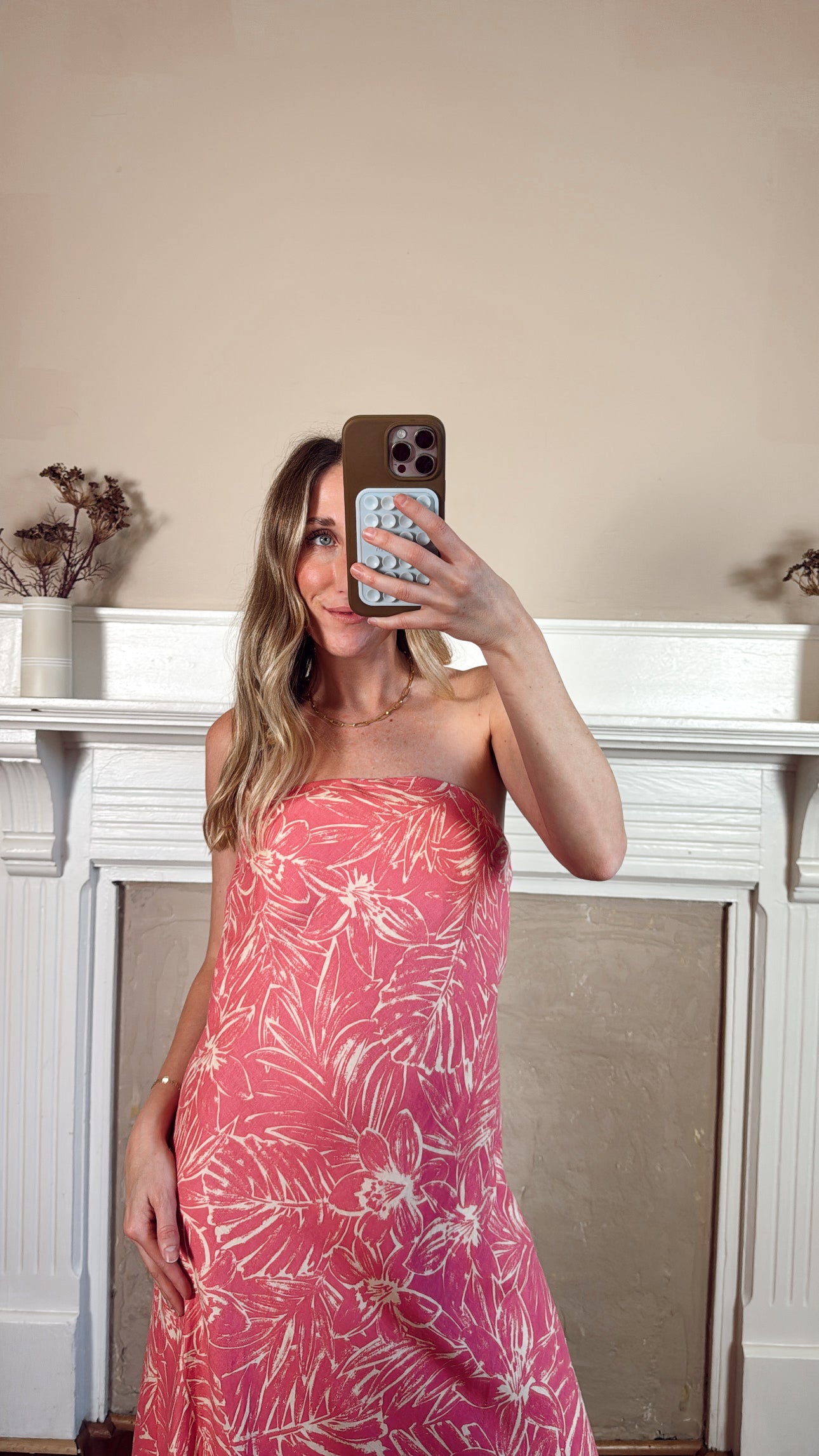 Marie Strapless Floral Maxi Dress