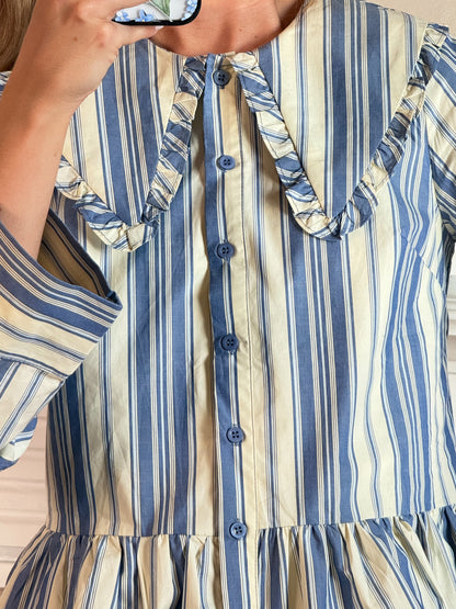 Piper Stripe Collared Long Sleeve Top