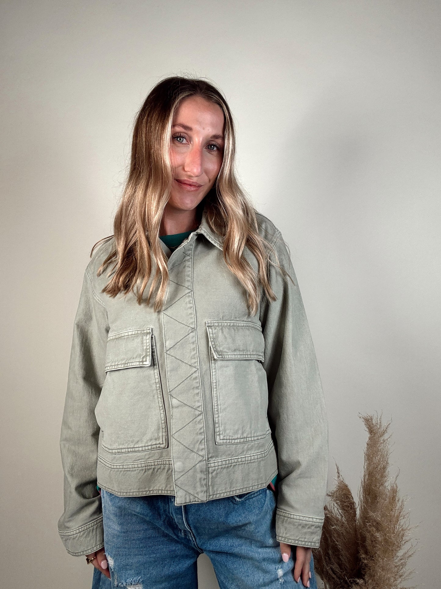 Sage Washed Cotton Jacket
