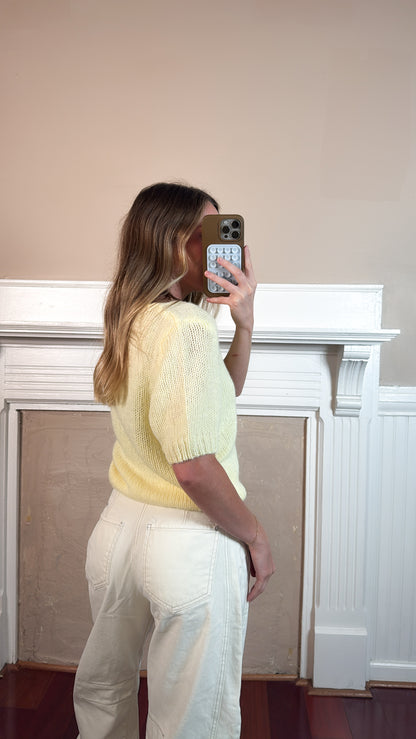 Yellow Knit Cardigan