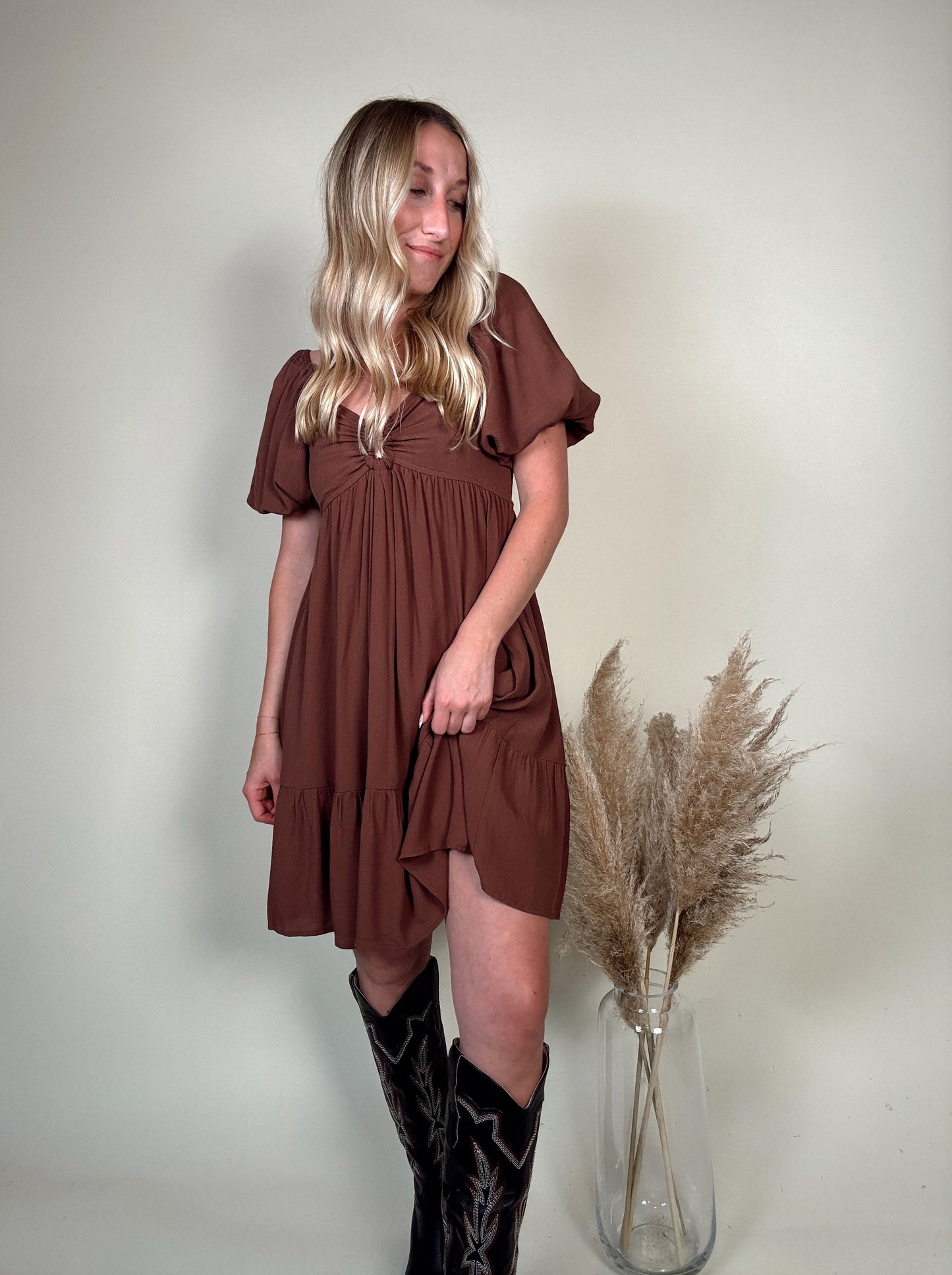 Blakely Bubble Sleeve Mini Dress