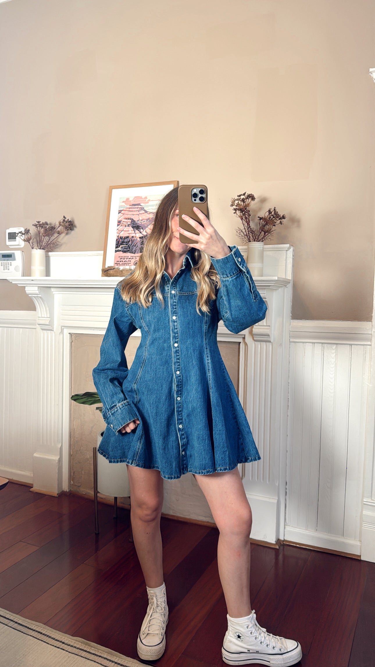 Angelina Denim Button Dress